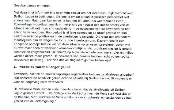 Supervishon di Representanten di Reino riba Selibon Lagun lo terminá pa motibu di limitashonnan legal